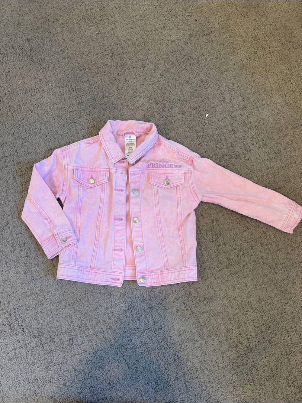 Girls' Pink Denim Jacket - Disney Princess Design